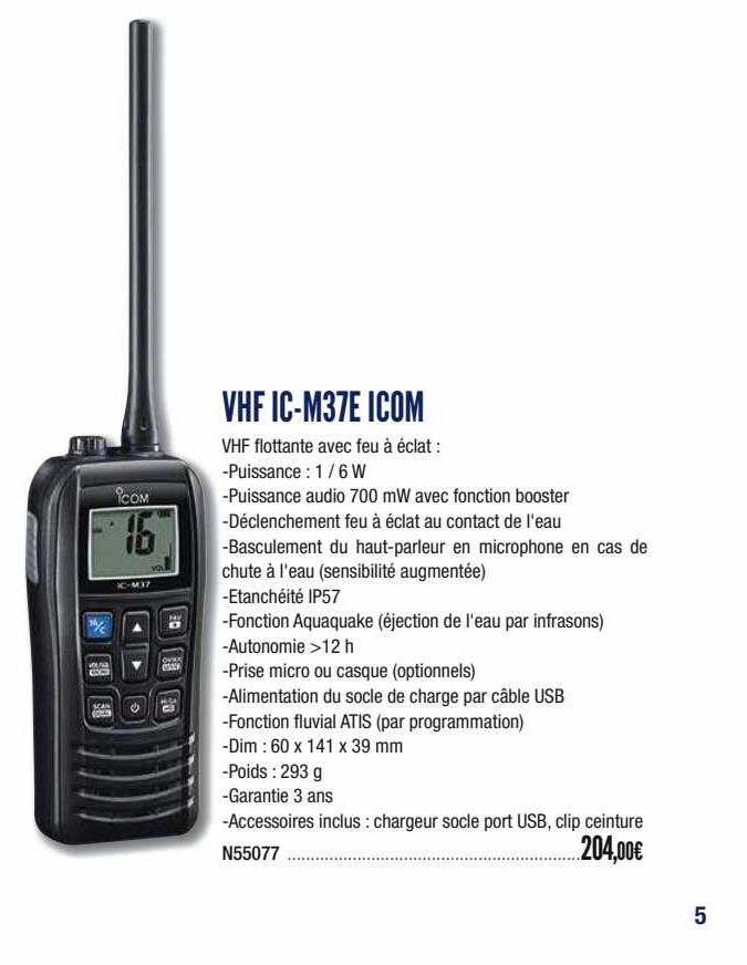 vhf ic-m37e icom