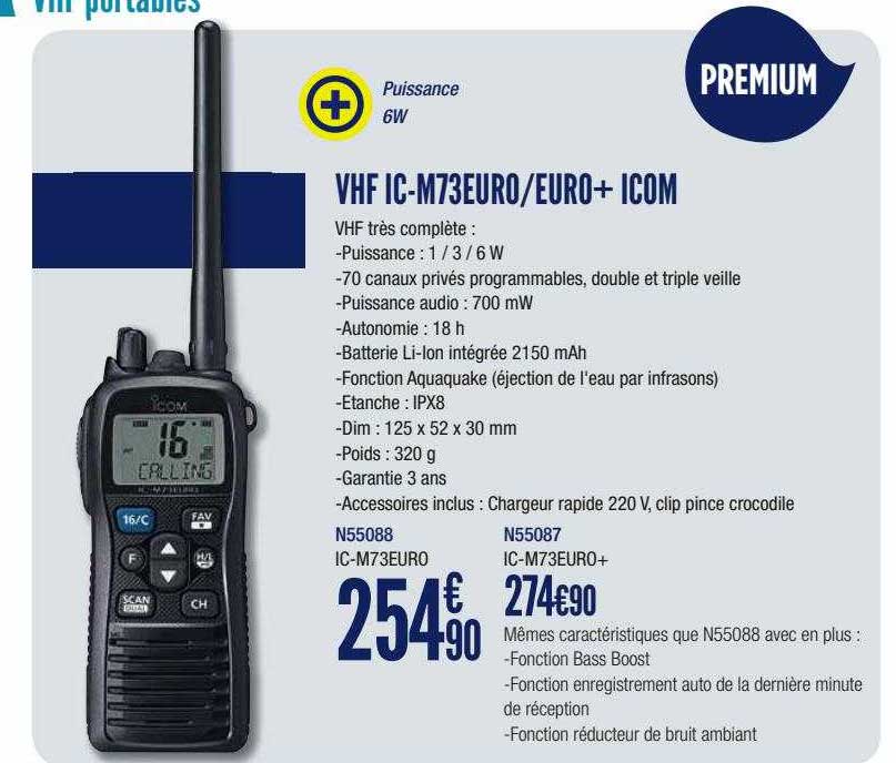 vhf ic-m73euro ou euro+ icom