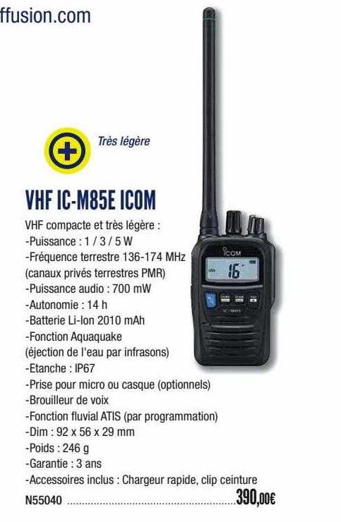 vhf ic-m85e icom