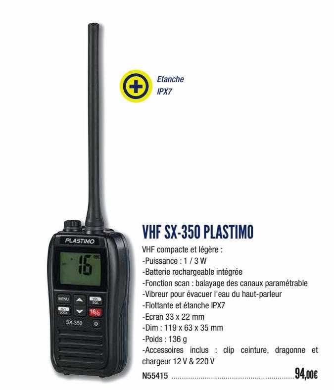 vhf sx-350 plastimo