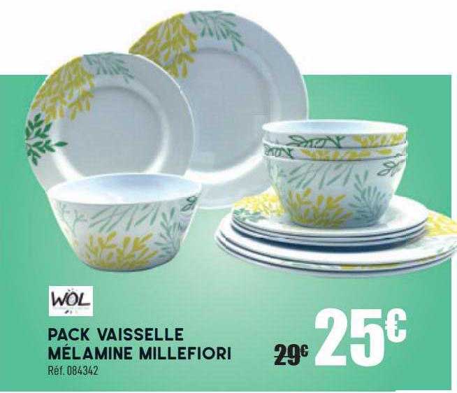 Wol Pack Vaisselle Mélamine Millefiori