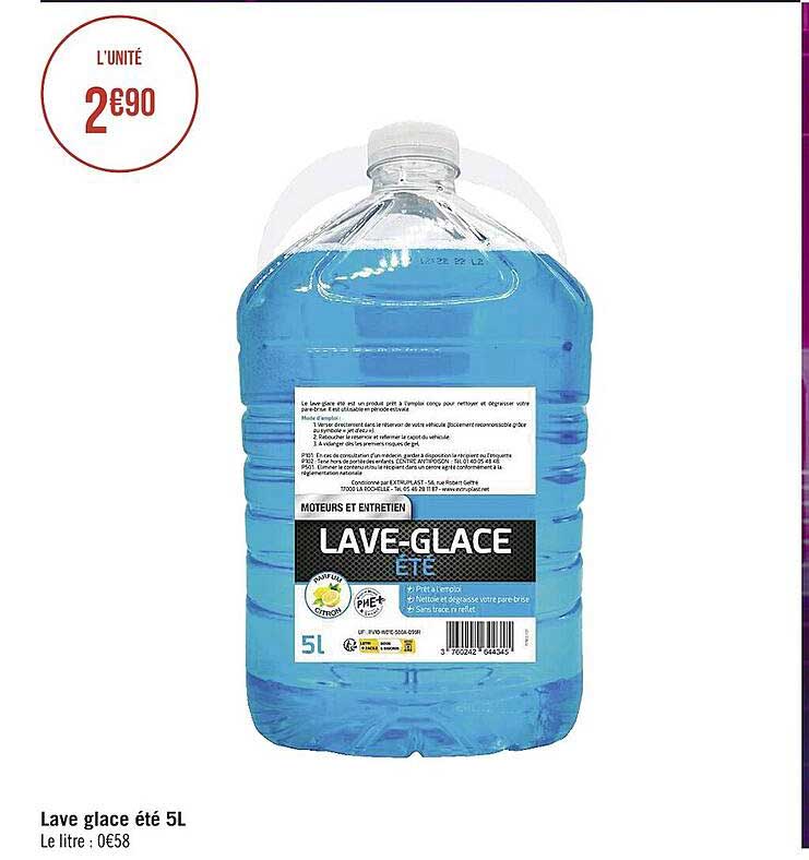 lave glace été 5l