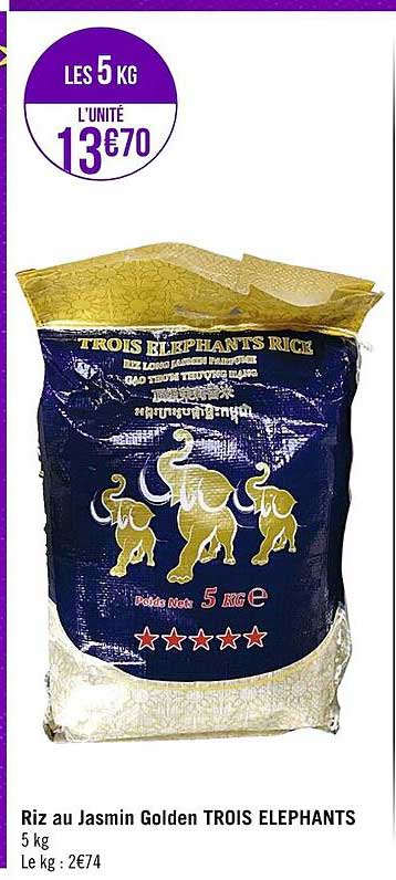 riz au jasmin golden trois éléphants
