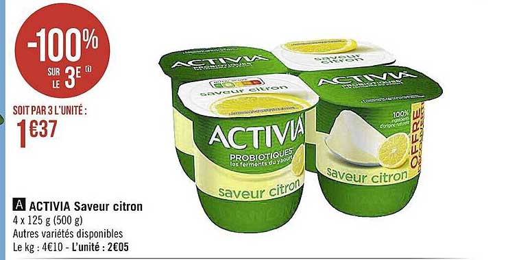 Activia Saveur Citron