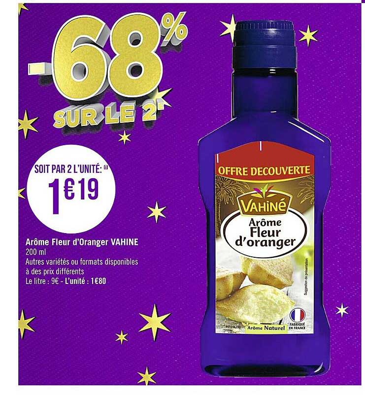 arôme fleur d'oranger vahiné