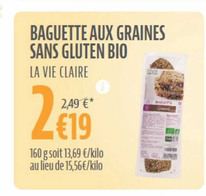 Baguette Aux Graines Sans Gluten Bio La Vie Claire
