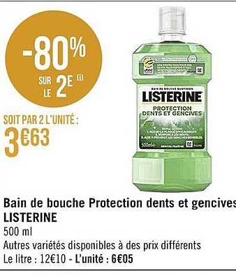 Bain De Bouche Protection Dents Et Gencives Listerine