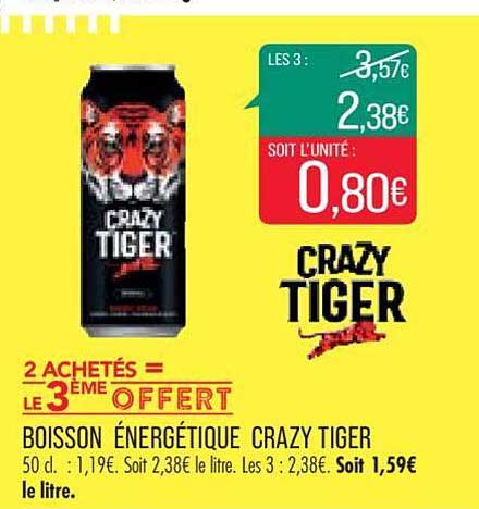 boisson énergétique crazy tiger