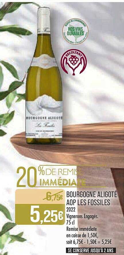 bourgogne aligoté aop les fossiles 2022