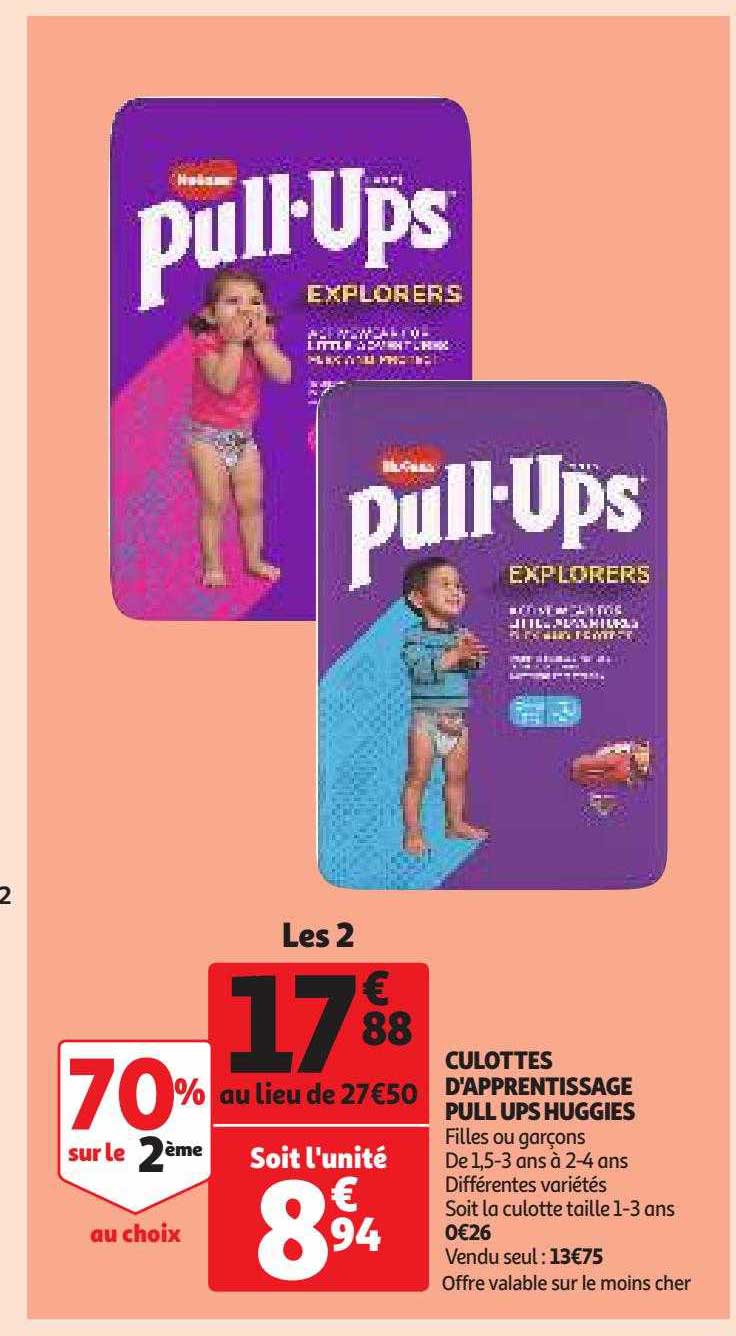 culottes d'apprentissage pull ups huggies