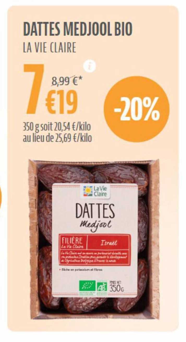 Dattes Medjool Bio La Vie Claire