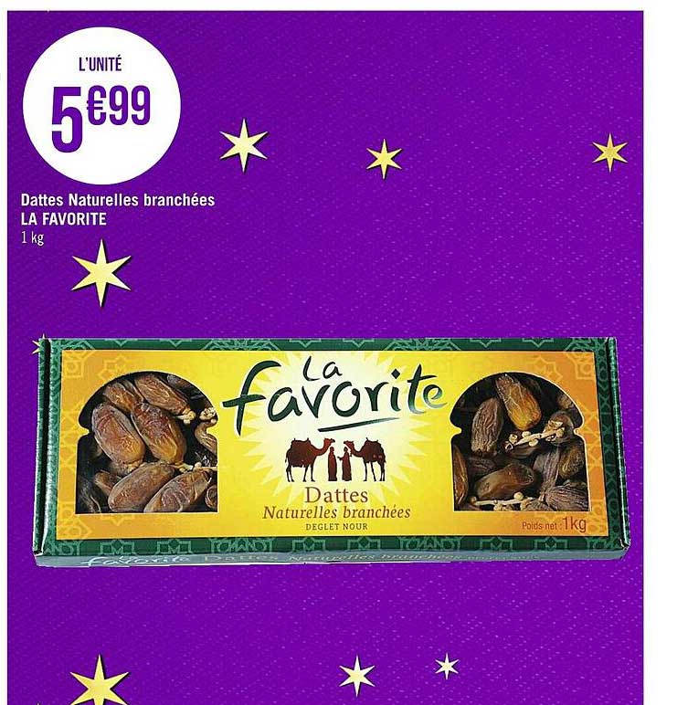 dattes naturelles branchées la favorite