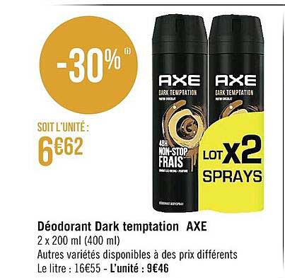 déodorant dark temptation axe