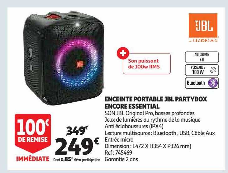 enceinte portable jbl partybox encore essential