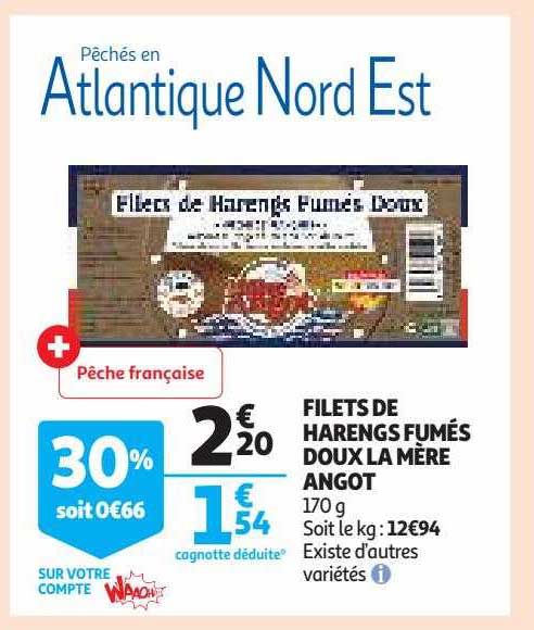 filets de harengs fumés doux la mère angot