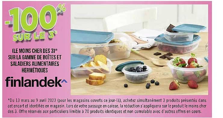 la gamme de boîtes et saladiers alimentaires hermétiques finlandek