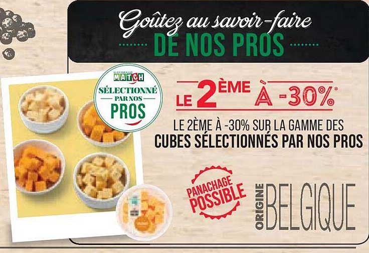 la gamme des cubes sélectionnés par nos pros