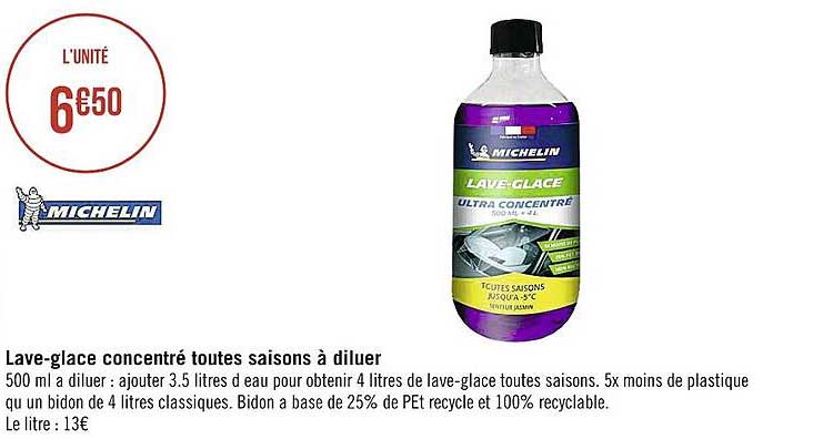 lave-glace concentré toutes saisons à diluer michelin
