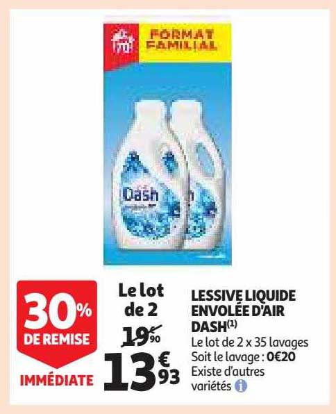 lessive liquide envolée d'air dash