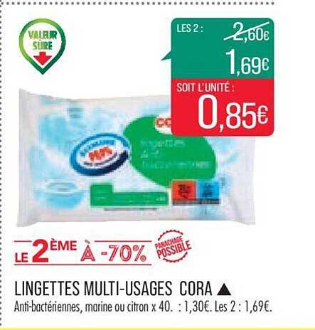 lingettes multi-usages cora