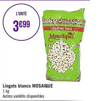 lingots blancs mosaïque