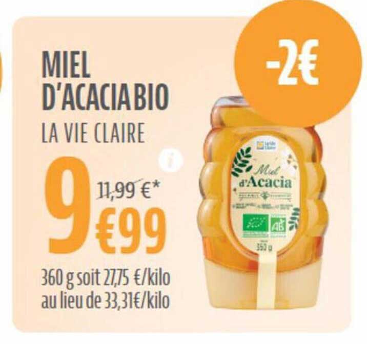 miel d'acacia bio la vie claire