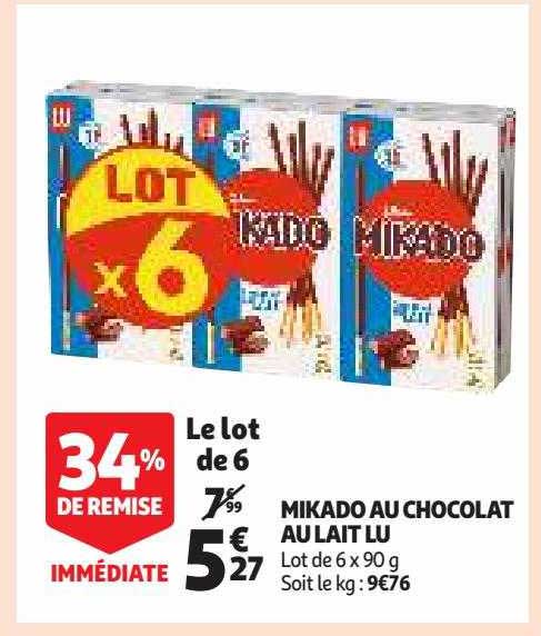 Mikado Au Chocolat Au Lait Lu