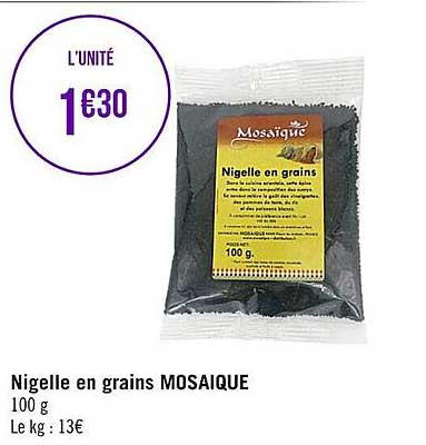 nigelle en grains mosaïque