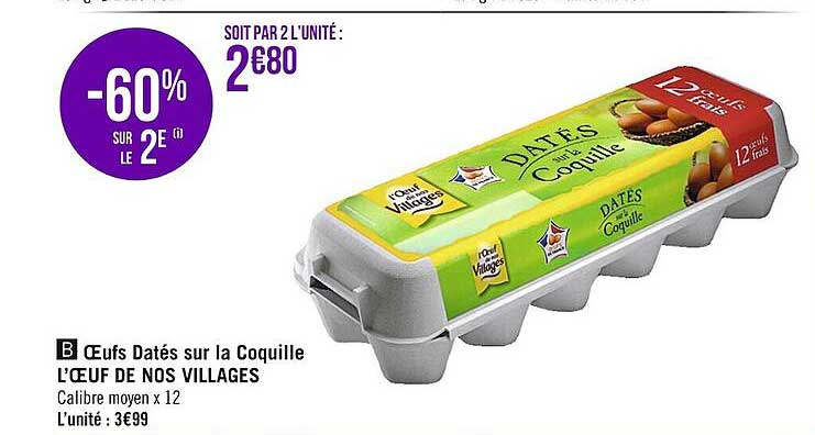 œufs datés sur la coquille l'œuf de nos villages