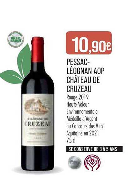 pessac-léognan aop château de cruzeau