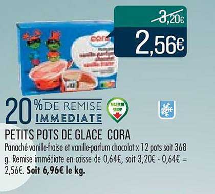 petits pots de glace cora