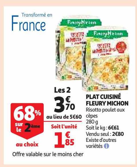 plat cuisiné fleury michon