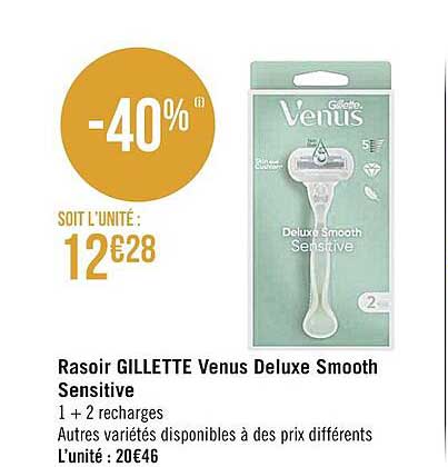 rasoir gillette venus deluxe smooth sensitive