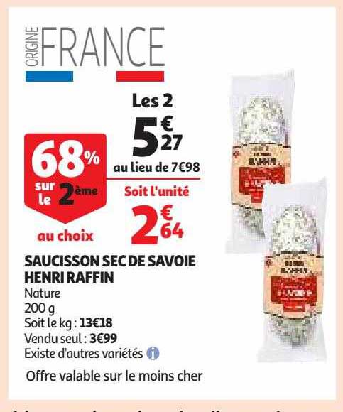 saucisson sec de savoie henri raffin