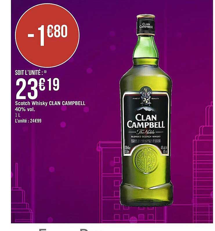 scotch whisky clan campbell 40% vol.
