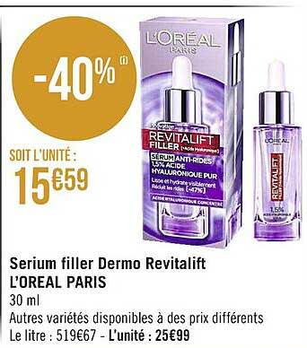 sérum filler dermo revitalift l'oréal paris