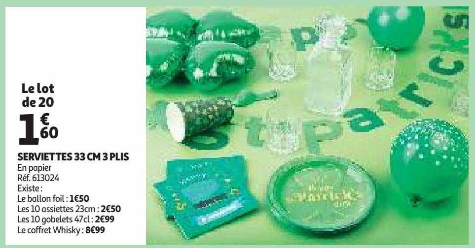 serviettes 33 cm 3 plis