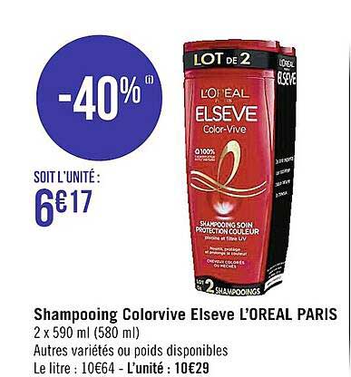 shampooing colorvive elsève l'oréal paris