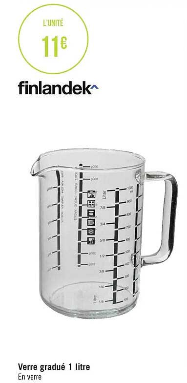 verre gradué 1 litre finlandek