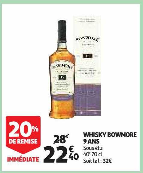 whisky bowmore 9 ans