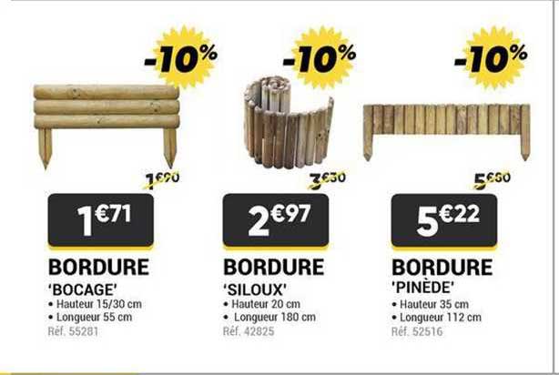 bordure "bocage", bordure "siloux", bordure "pinède"