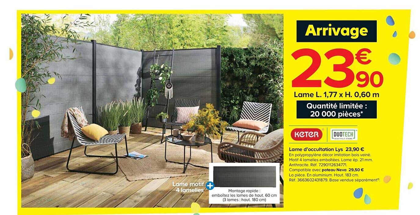 lame d'occultation lys