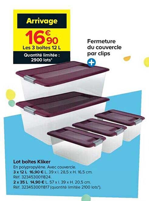 lot boîtes kliker