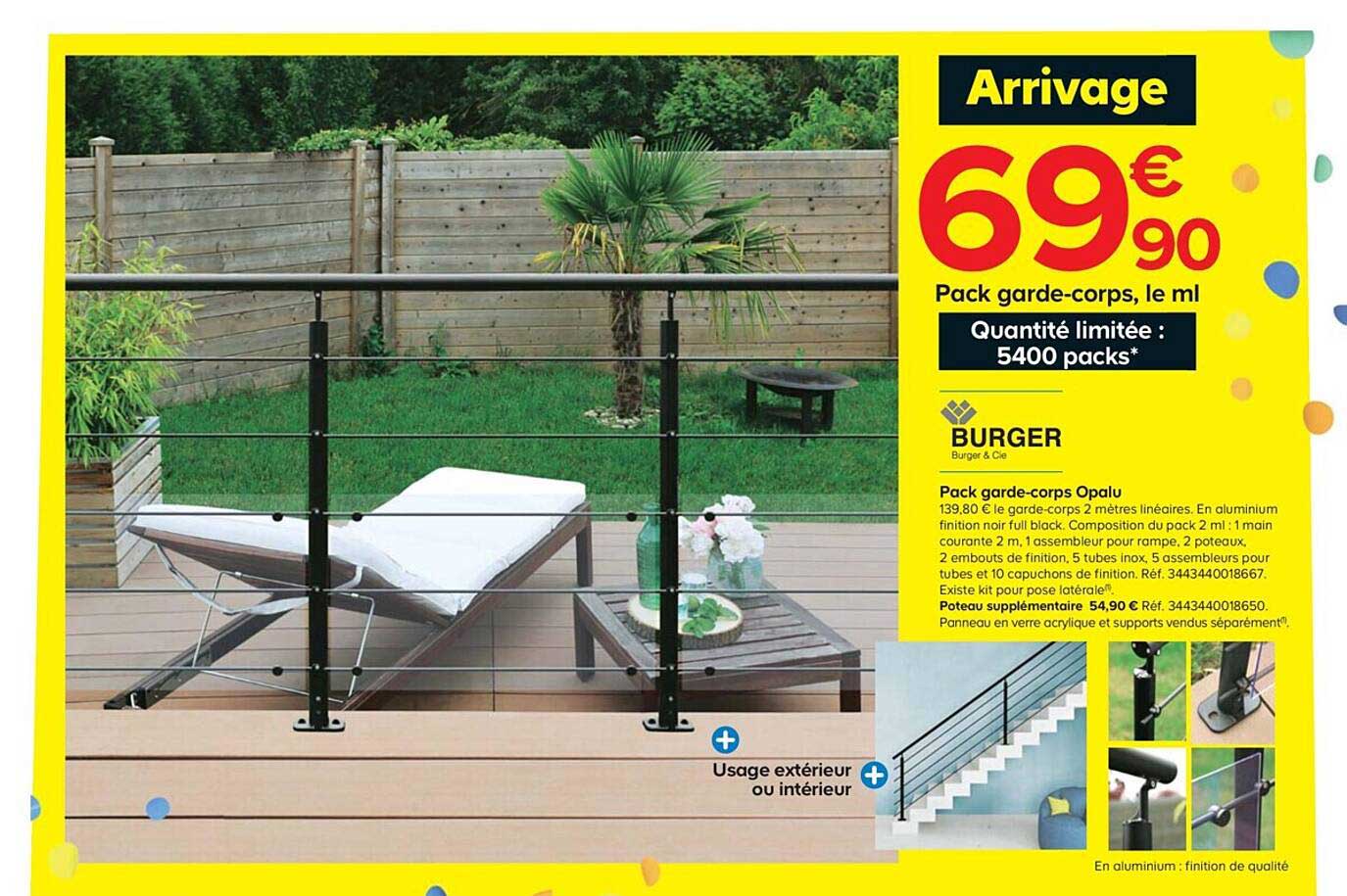 pack garde-corps opalu