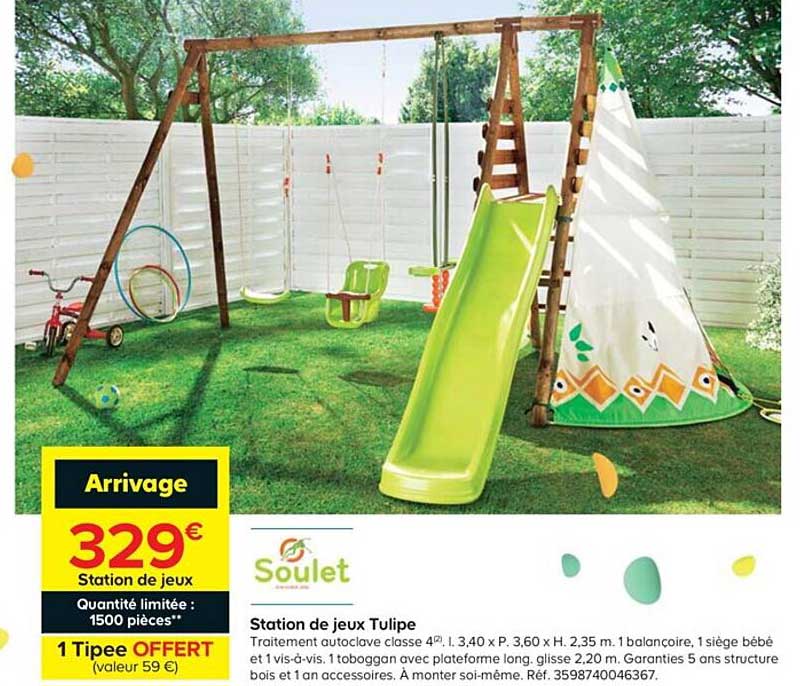 station de jeux tulipe soulet