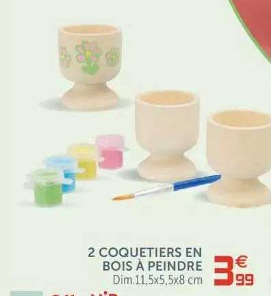2 Coquetiers En Bois à Peindre