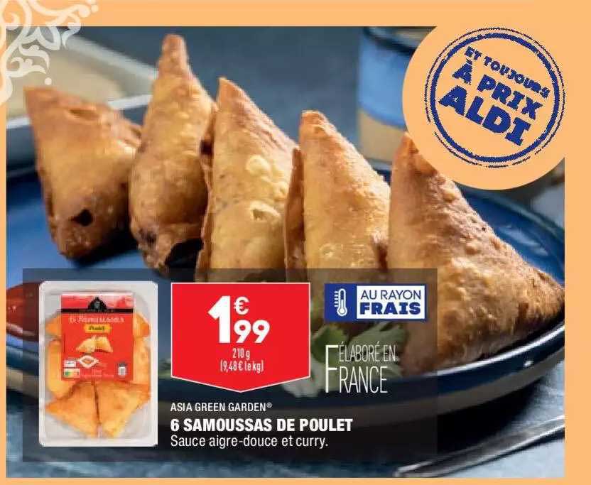 6 samoussas de poulet asia green garden