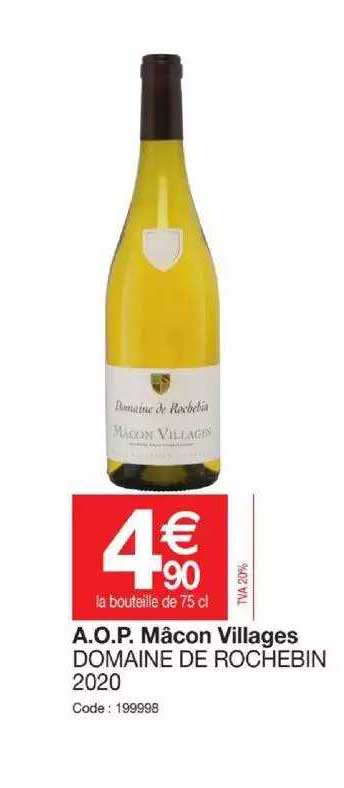 a.o.p. mâcon villages domaine de rochebin 2020