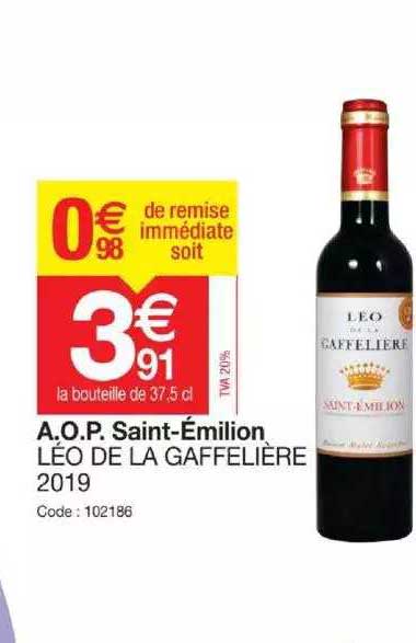 a.o.p. saint-émilion léo de la gaffelière 2019