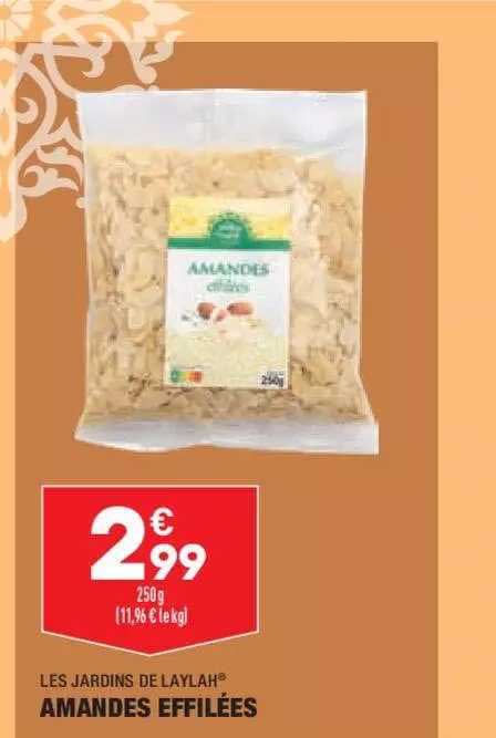 amandes effilées les jardins de laylah